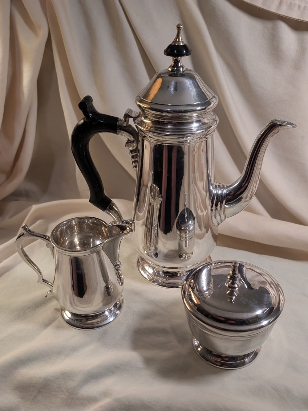 Leonard Silver Co. Vintage Art Deco Silverplate Coffee & Tea Service Set
